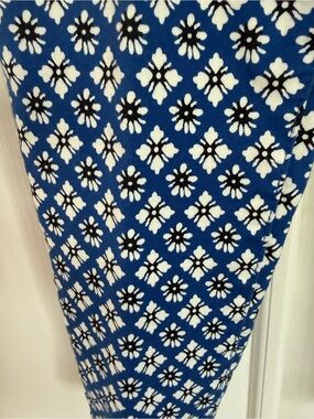 Blue and White Floral Print Women's Skirt
